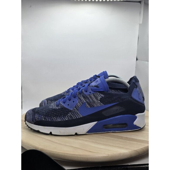 Rare FindNike Air Max 90 Ultra 2.0 Flyknit Shoes Collegiate Navy Men’s Size 9.5 - Picture 1 of 10